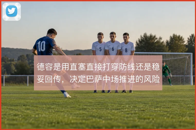 德容是用直塞直接打穿防线还是稳妥回传，决定巴萨中场推进的风险取舍